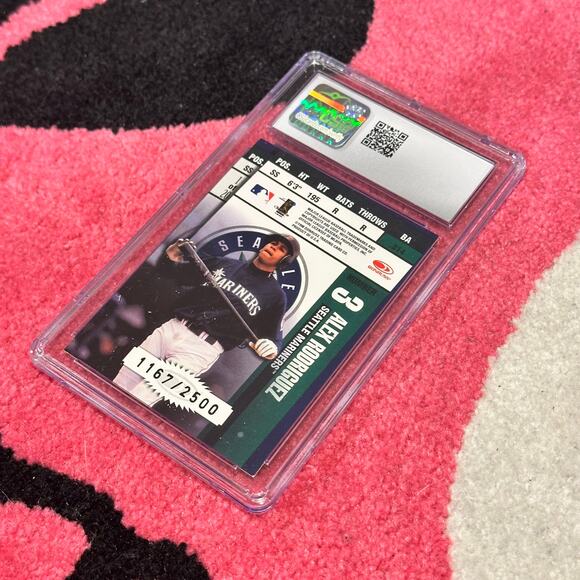Ken Griffey Jr & Alex Rodriguez 1998 Leaf Rookies & Stars Ticket Masters CSG 8 - Picture 6 of 6